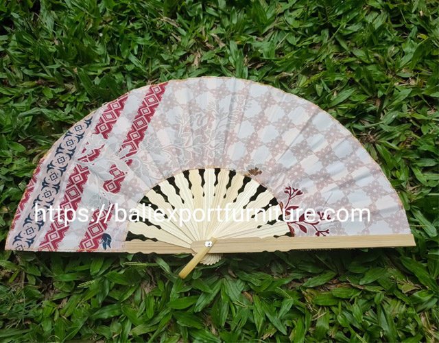 Beautiful Batik Bamboo Folding Fan Batik Hand Fan