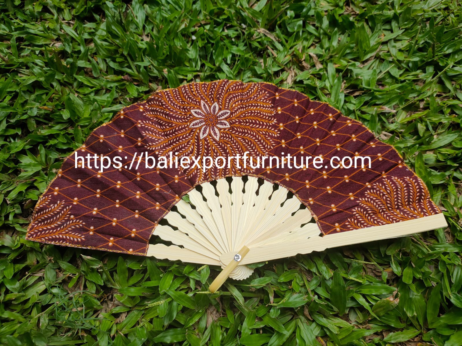 Beautiful Batik Bamboo Folding Fan Batik Hand Fan
